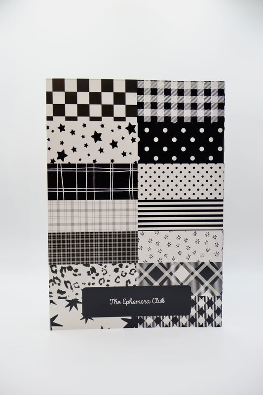 Black & White Scrapbook Paper Book — B-Grade / Oopsie