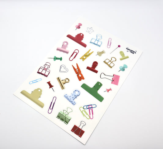 Clips & Pins Sticker Sheet