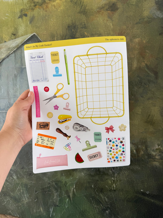 Large Craft Basket Sticker Sheet