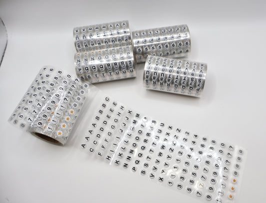 Tiny Letter Beads Alphabet PET Tape