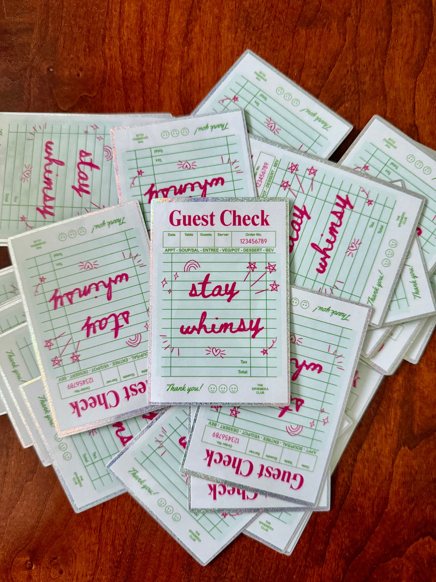 Stay Whimsy Guest Check Sticker