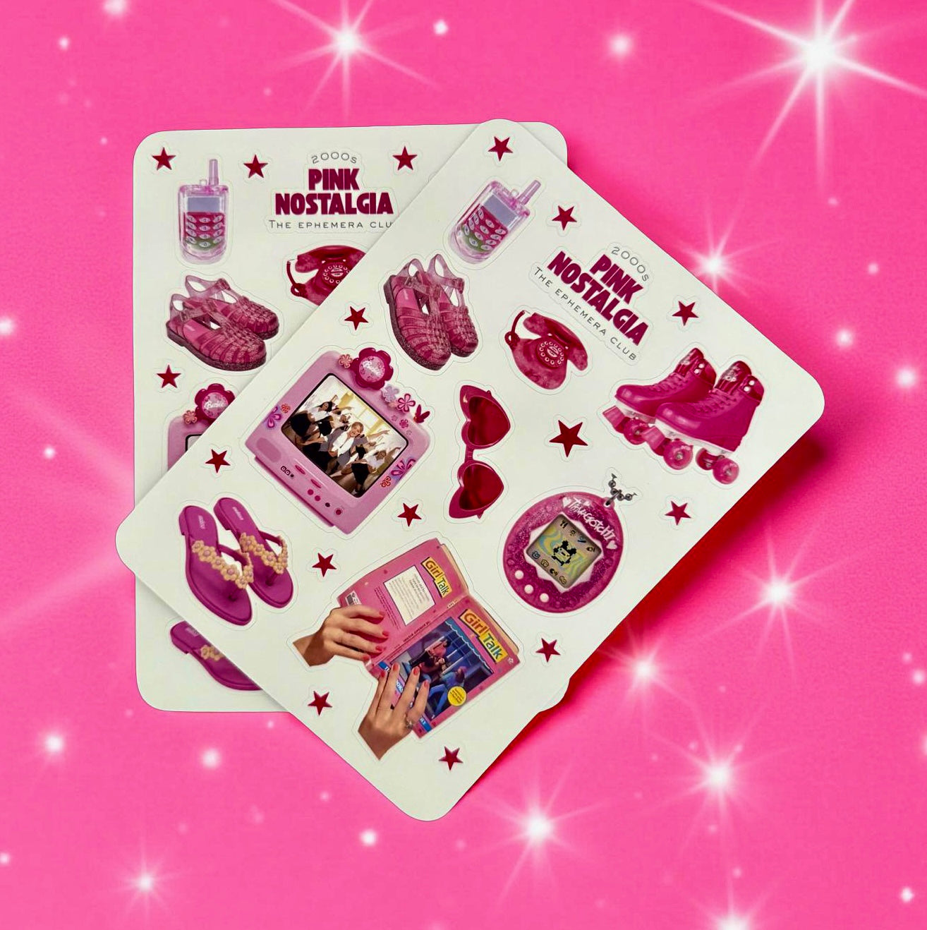 Pink Nostalgia Sticker Sheet | 4x6