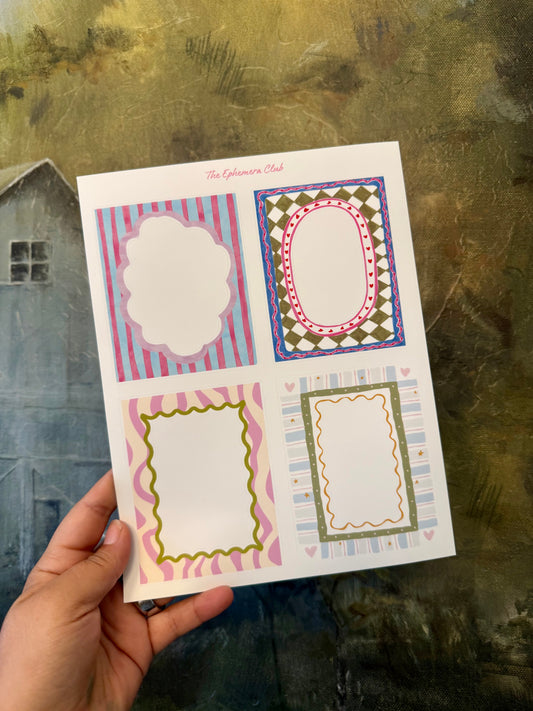 Decorative Frame Sticker Sheet