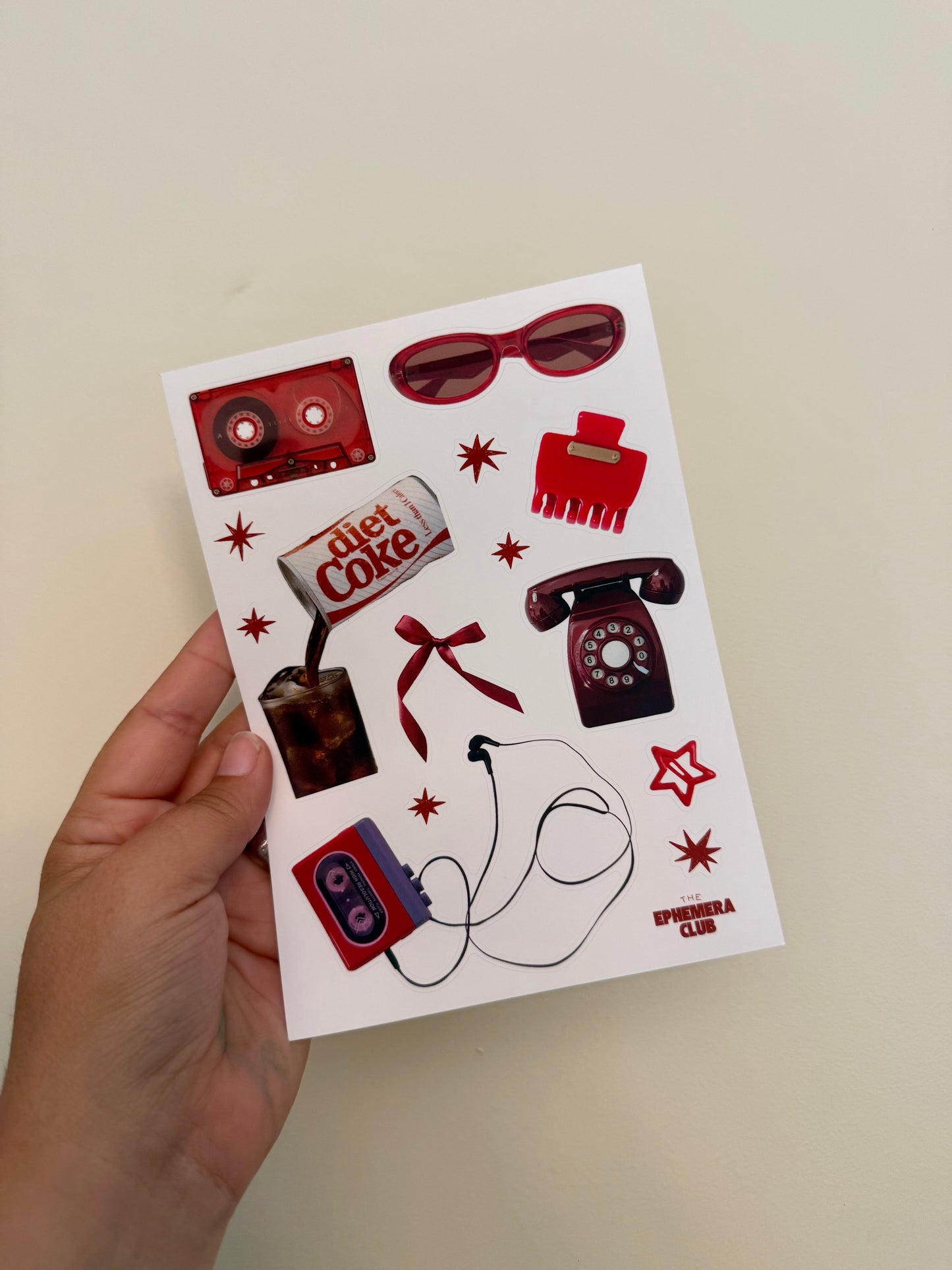 Retro Red Sticker Sheet
