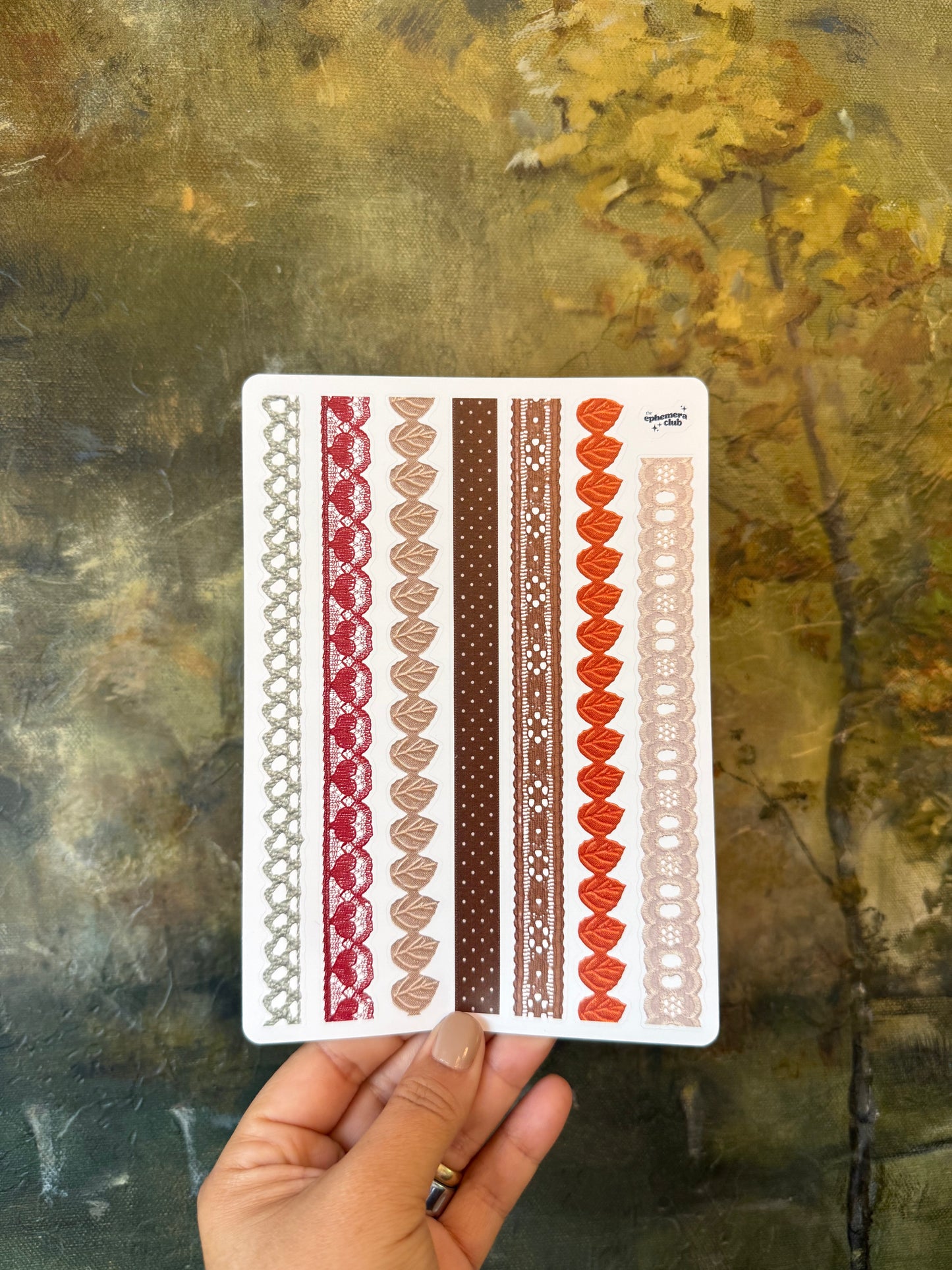 Autumn Lace & Trim Sticker Sheet