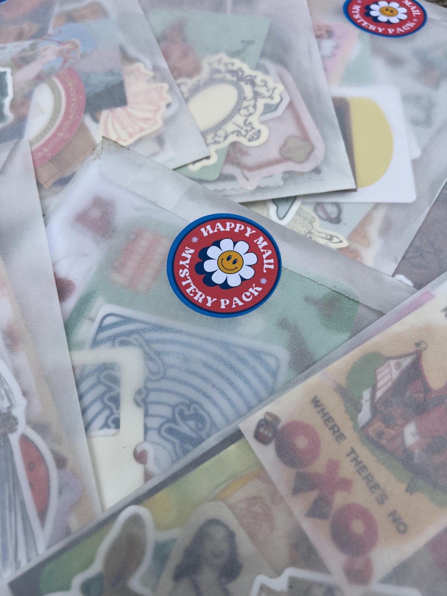 Mystery Bag- 35 pcs Stickers, Paper Scraps & More – Junk Journal Grab Bag