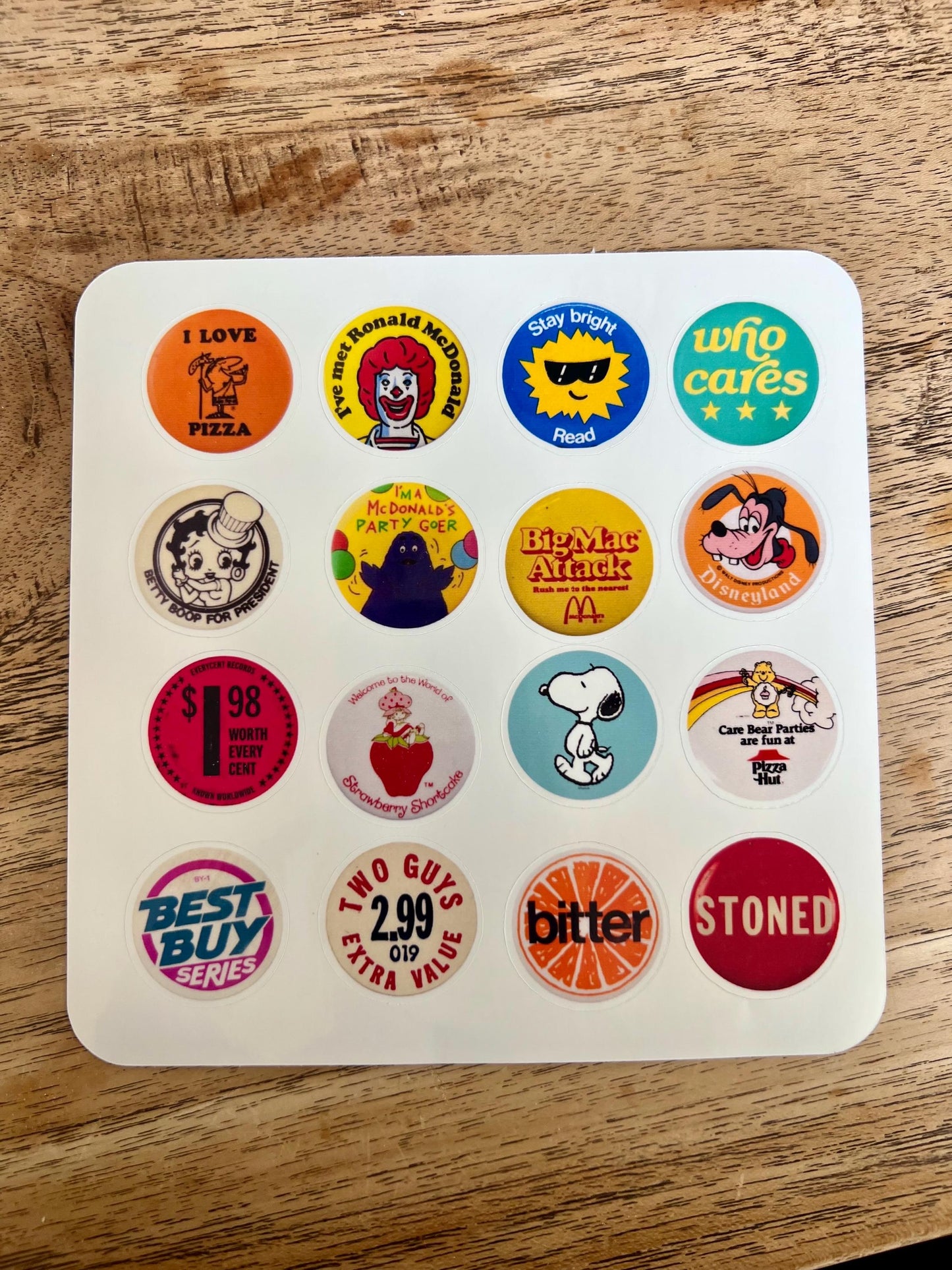 Retro Nostalgia Sticker Sheet – Vintage-Inspired Pop Culture