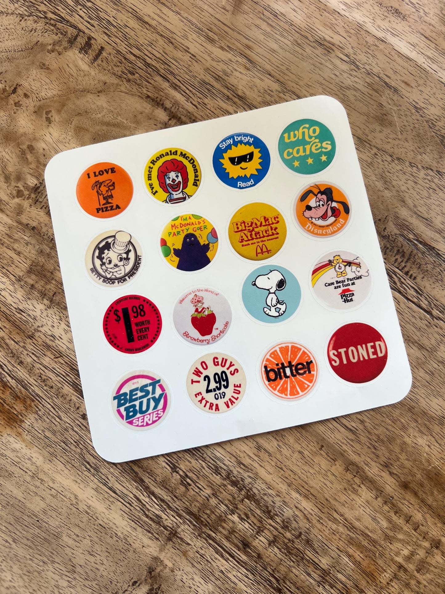 Retro Nostalgia Sticker Sheet – Vintage-Inspired Pop Culture