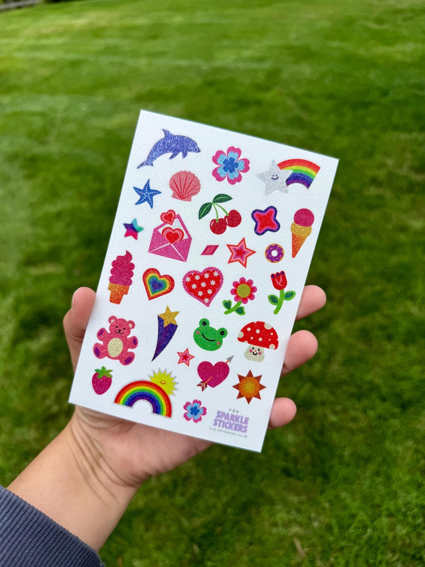 Glitter Y2K Sticker Sheet – Cute Retro Stickers
