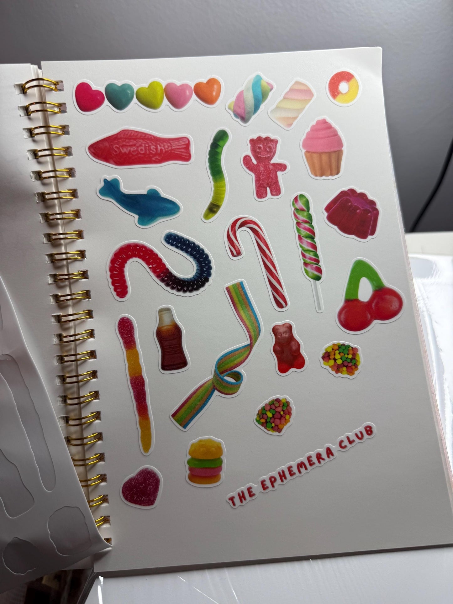Candy Sticker Sheet • Gummy Candy Stickers • Colorful Sweet Ephemera • Junk Journal & Scrapbooking Stickers • The Ephemera Club