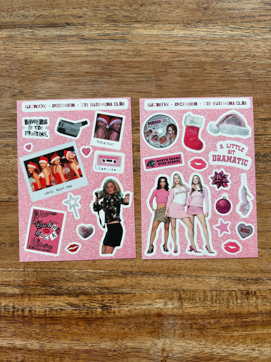 Pink Aesthetic Scrapbook Kit | Mean Girl Inspired Ephemera Pack | 2000s Plastics Sticker Sheet | Pink Collage Pack for Journaling | PATREON