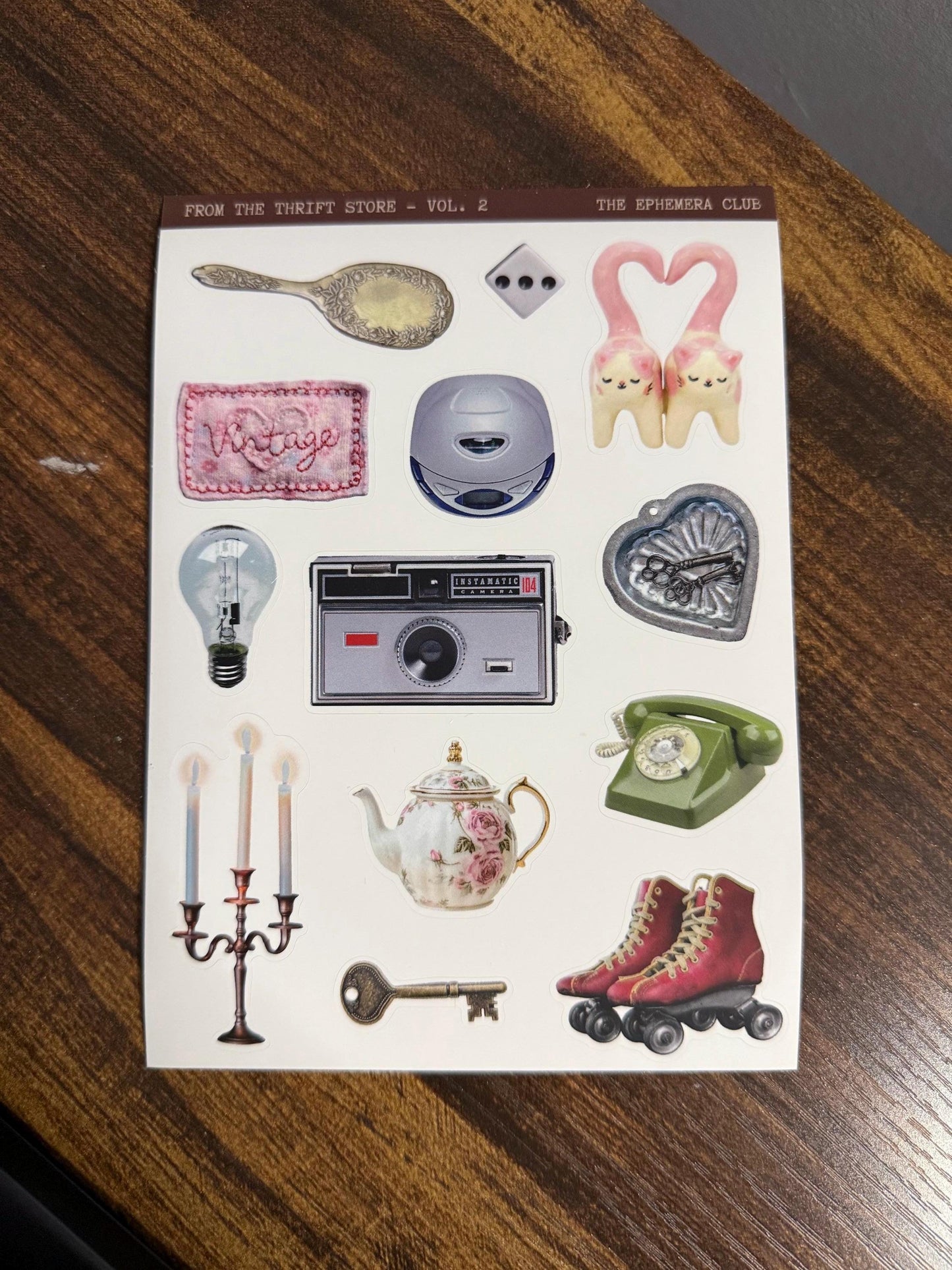 From the Thrift Store Vol. 2 – Vintage Ephemera Stickers for Junk Journaling, Scrapbooking & Collage