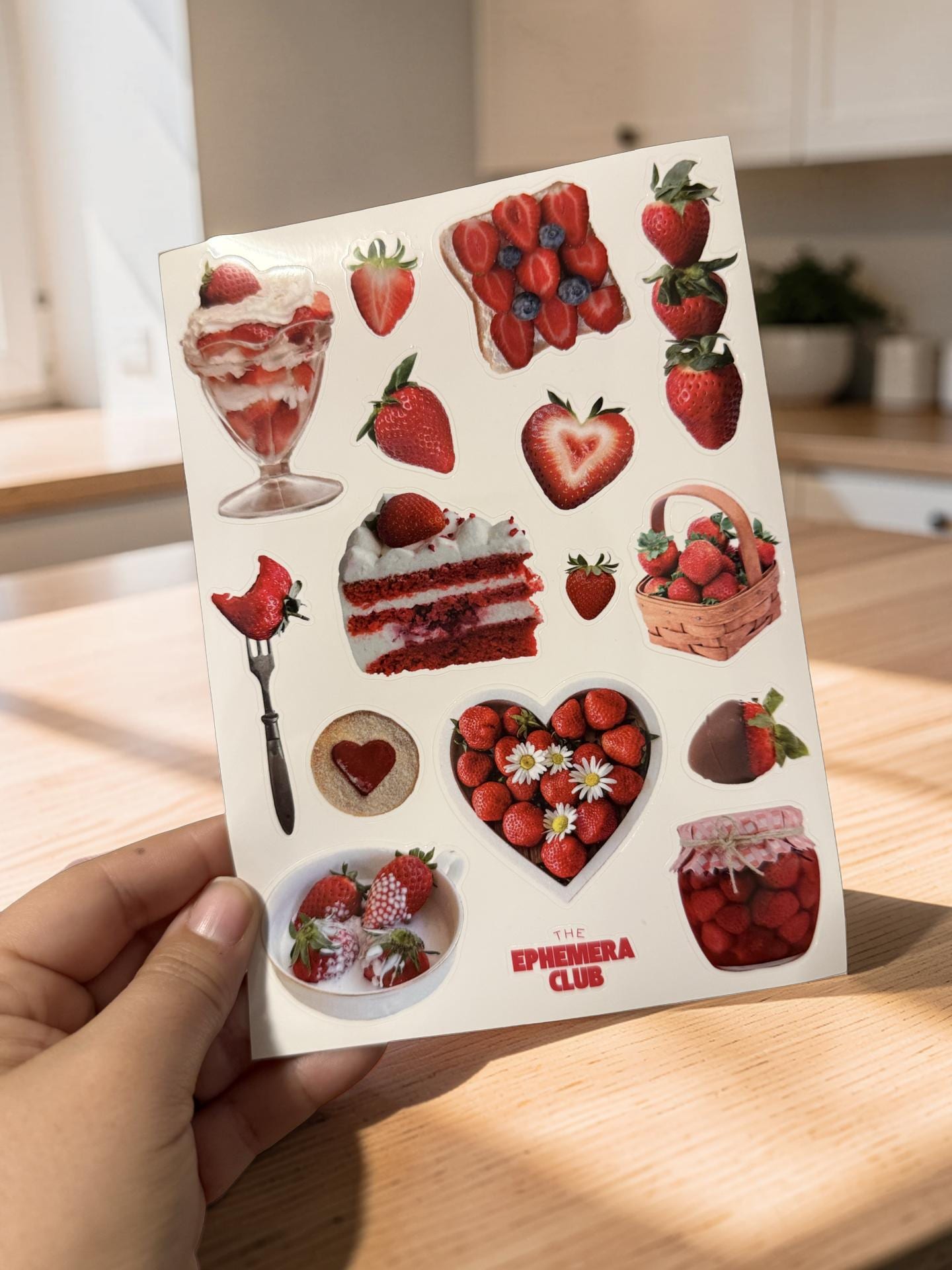 Strawberry Aesthetic Sticker Sheet