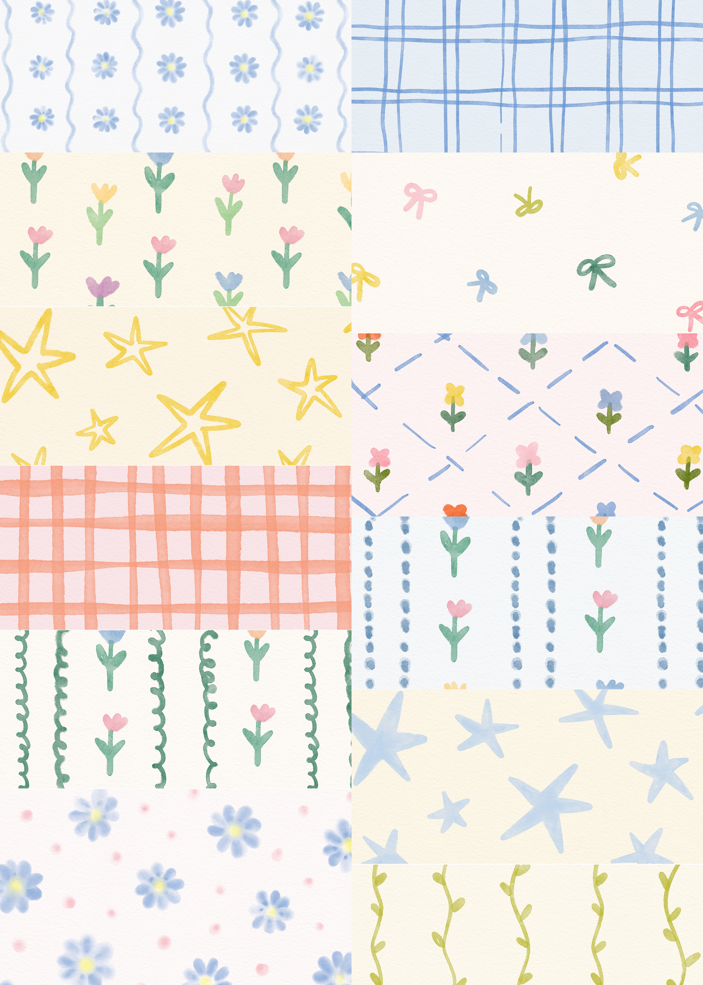 Soft Patterns Scrapbook Paper