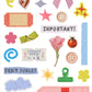 Colorful Ephemera Sticker Sheet