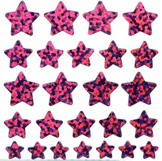 Sticker Magic UK - Prismatic Stars Dark Pink - Mini Sheet