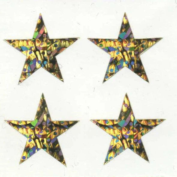 Sticker Magic UK - Prismatic Gold Stars - Mini Sheet