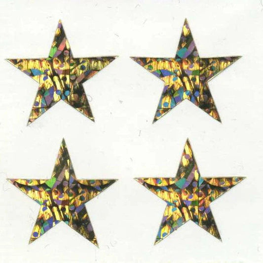 Sticker Magic UK - Prismatic Gold Stars - Mini Sheet