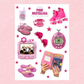Pink Nostalgia Sticker Sheet