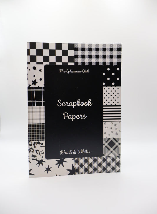 Black & White Scrapbook Paper Book — B-Grade / Oopsie