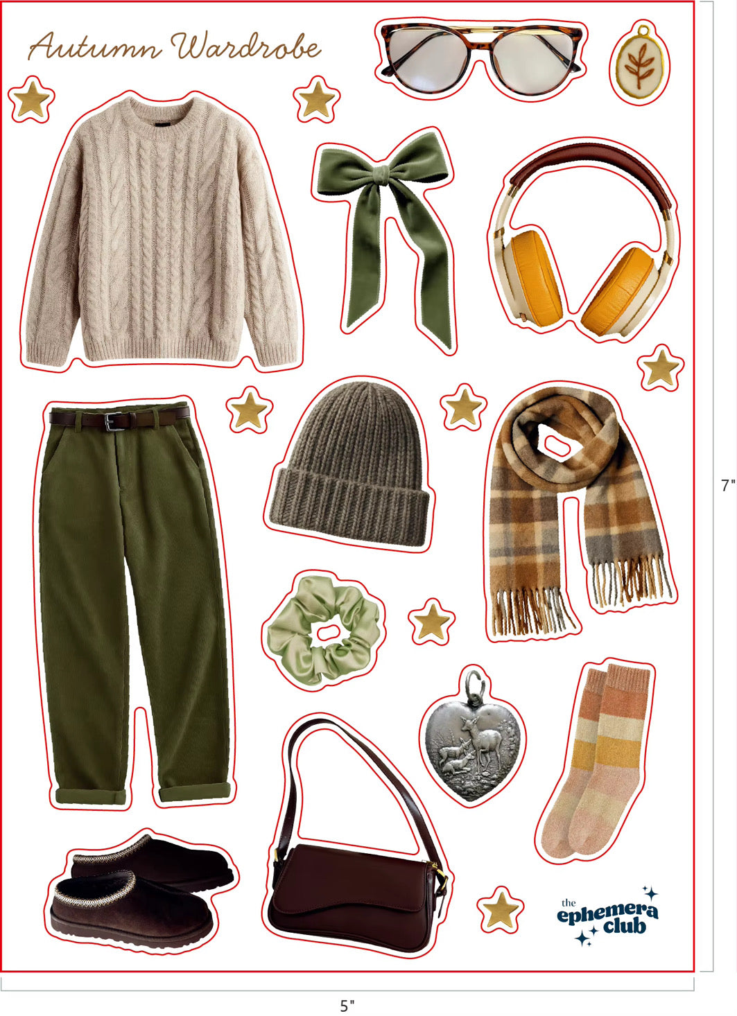Autumn Wardrobe Sticker Sheet