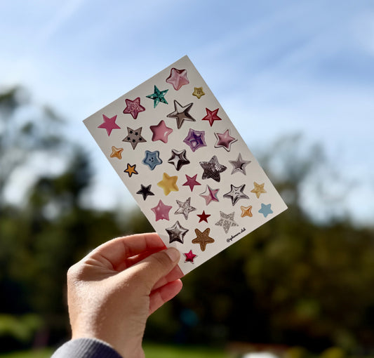 Star Stickers – Cute Scrapbook & Journal Decor | 4x6