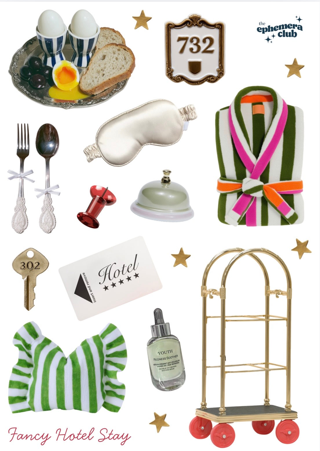 Fancy Hotel Stay Sticker Sheet