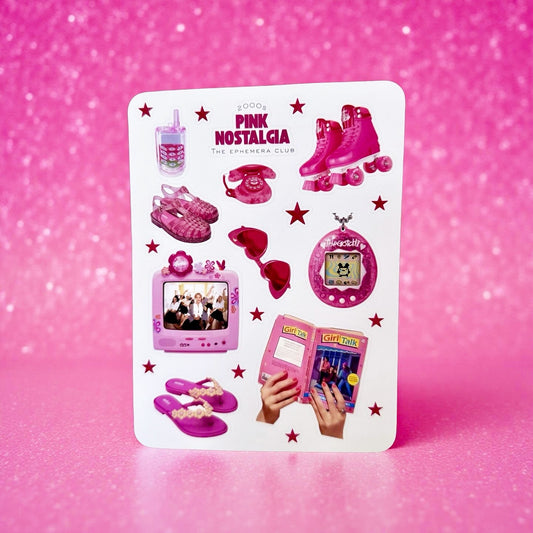 Pink Nostalgia Sticker Sheet | 4x6