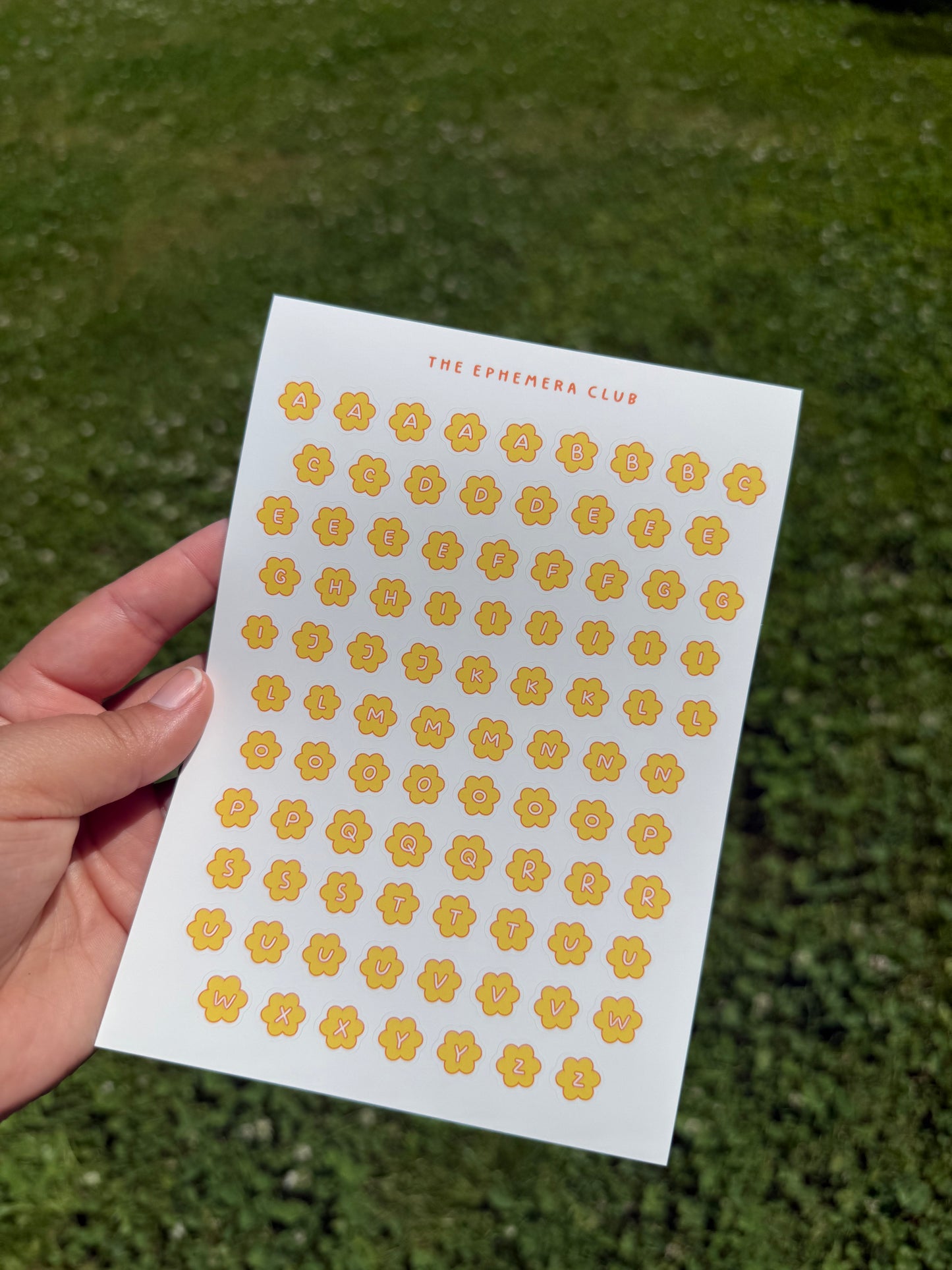 Flower Alphabet Sticker Sheet | Journal Letter Stickers