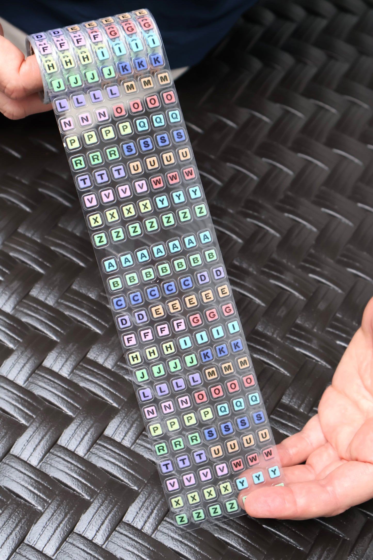 Colorful Beads Alphabet PET Tape