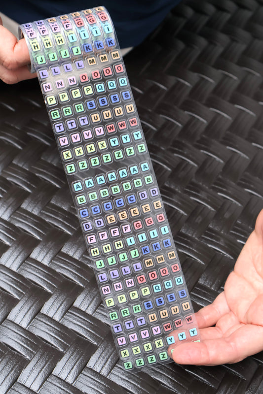 Colorful Beads Alphabet PET Tape