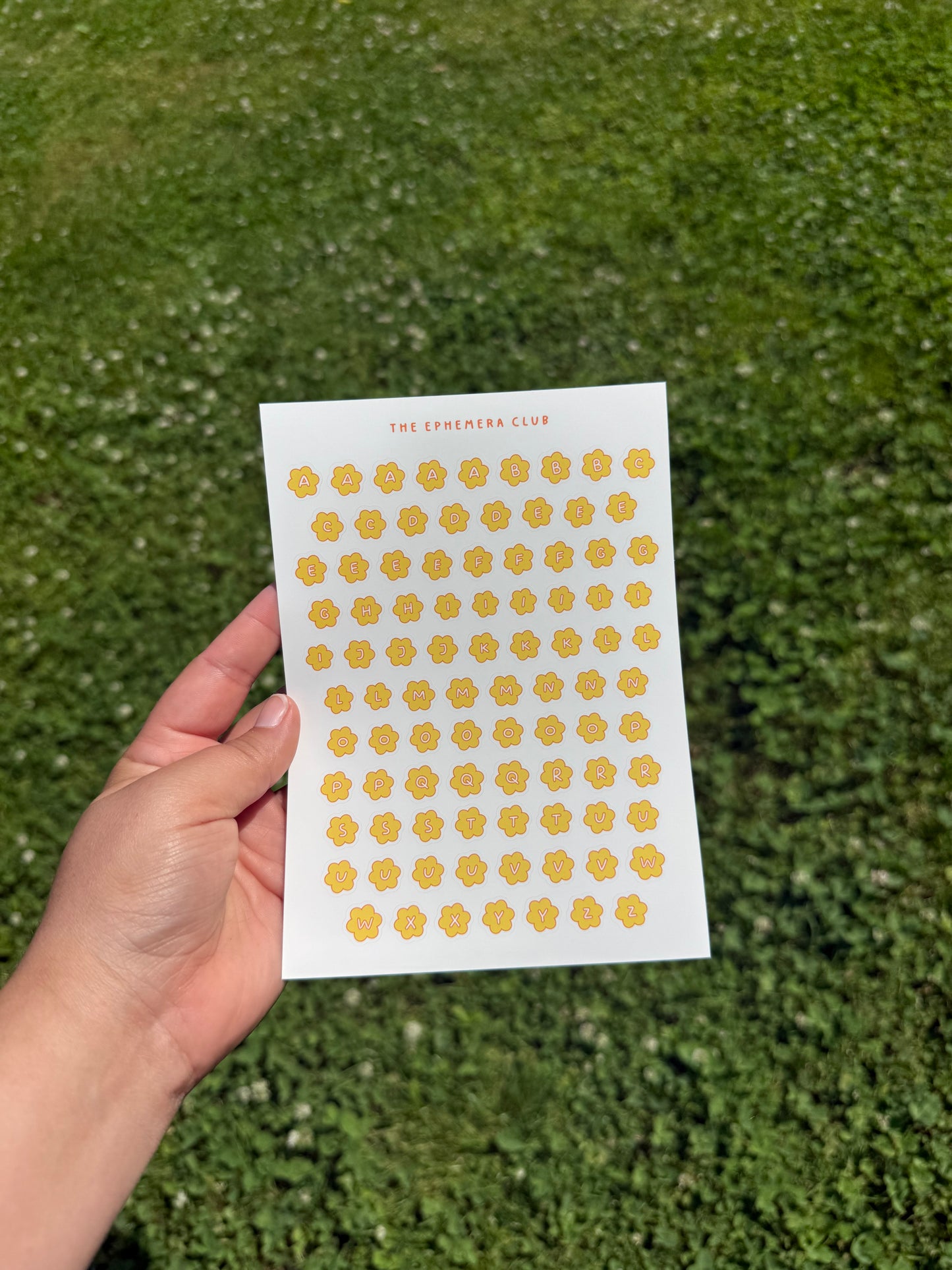 Flower Alphabet Sticker Sheet | Journal Letter Stickers