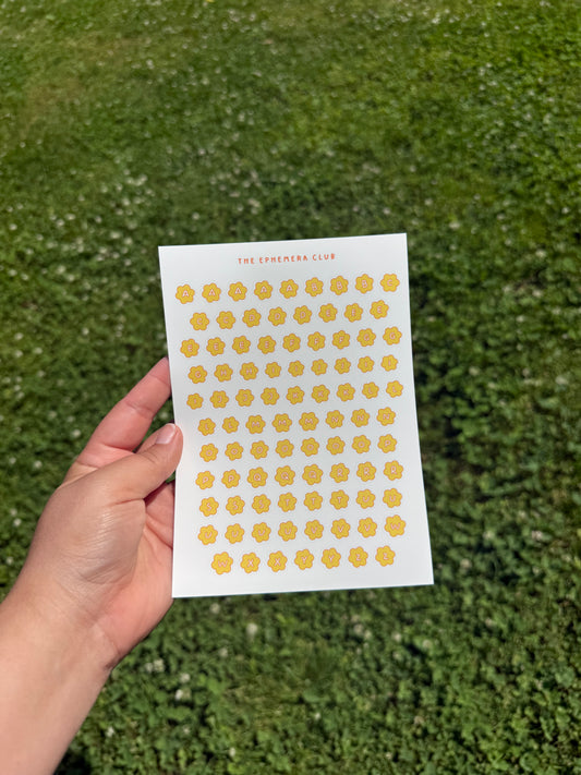 Flower Alphabet Sticker Sheet | Journal Letter Stickers