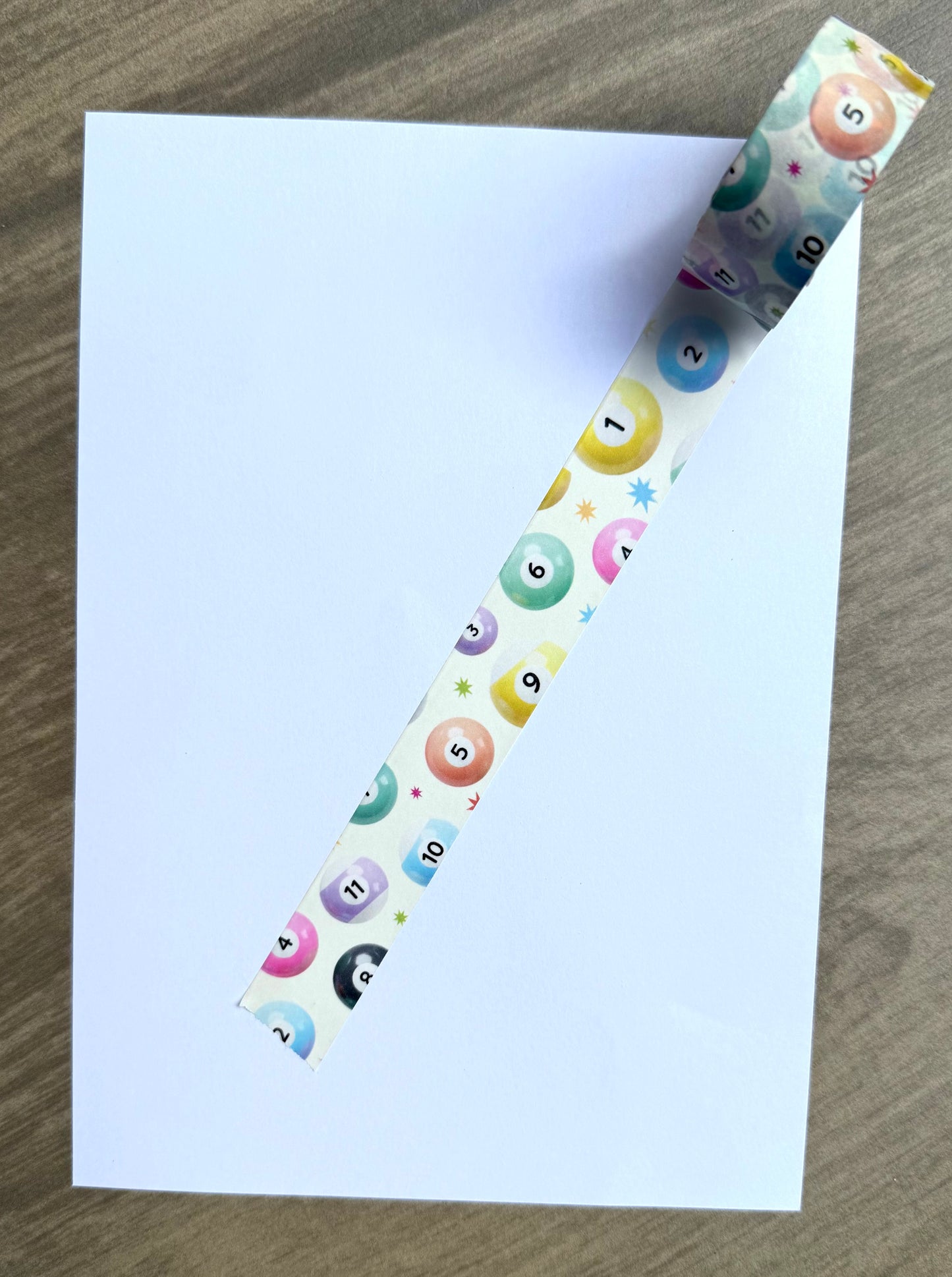 Colorful Pool Ball Washi Tape