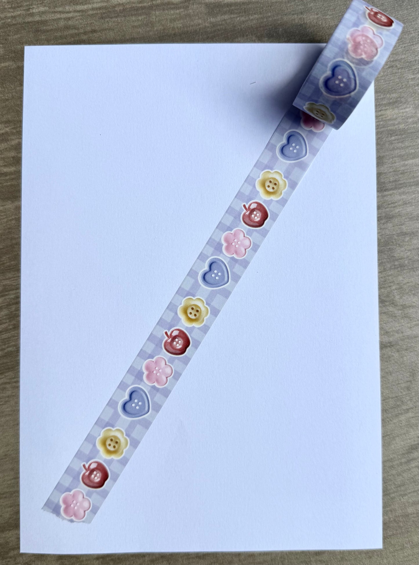 Pastel Button Gingham Washi Tape