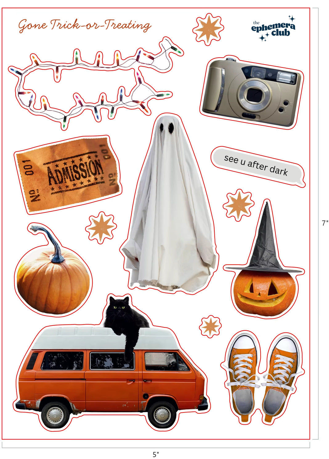 Gone Trick-or-Treating Sticker Sheet