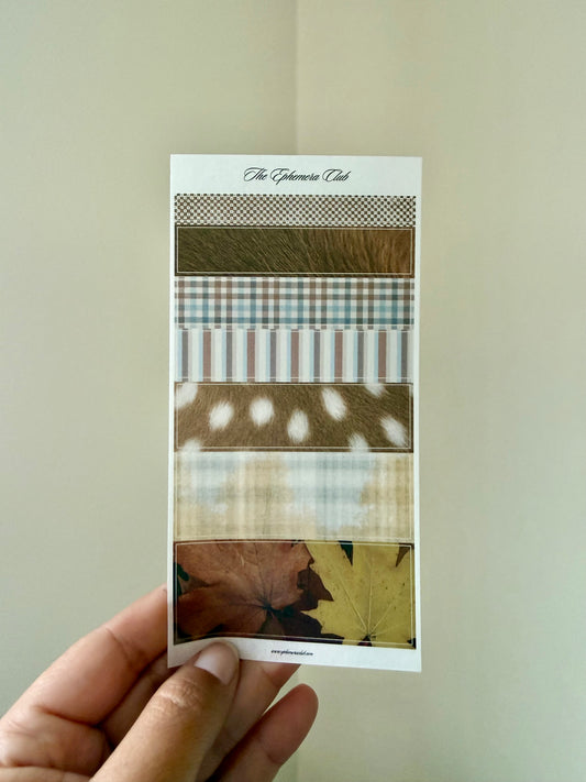 Cozy Autumn Washi Strip Sticker Sheet