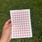 Pink Flower Alphabet Stickers | Journal Labels