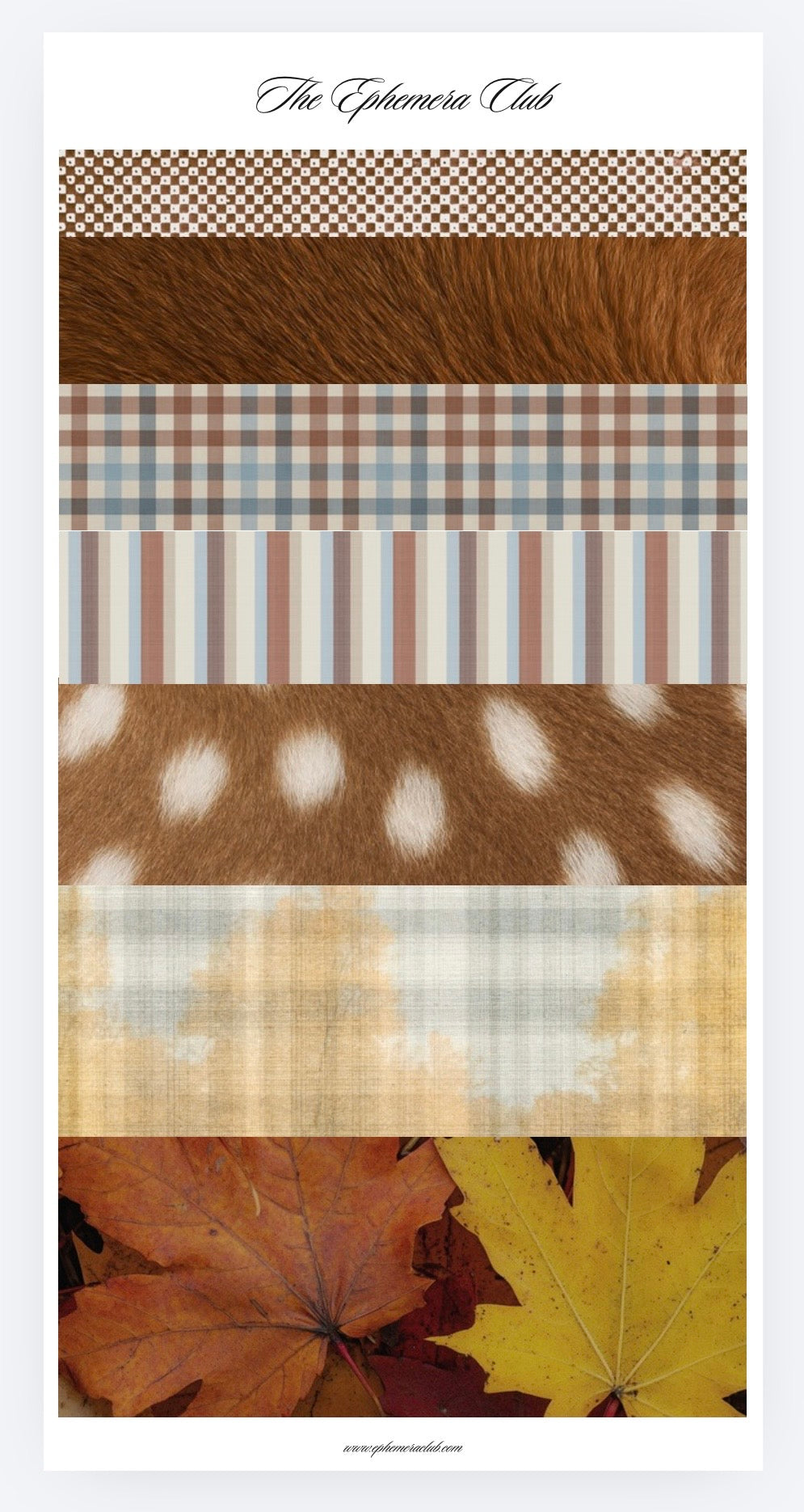 Cozy Autumn Washi Strip Sticker Sheet