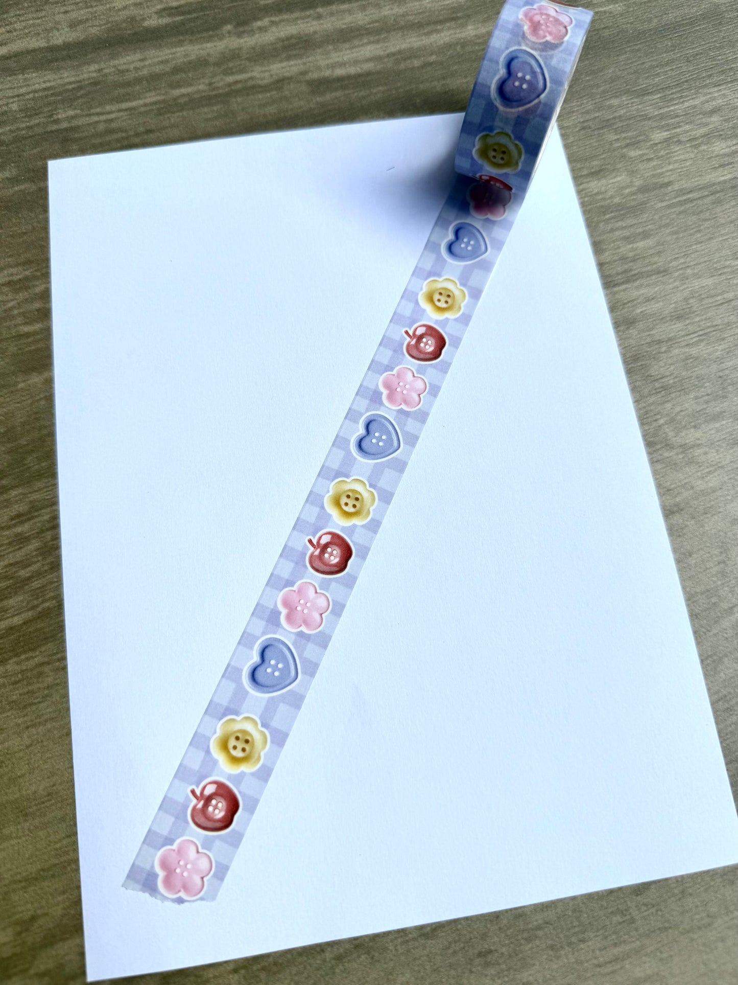 Pastel Button Gingham Washi Tape