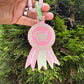 Craft Girl Embroidered Ribbon Keychain