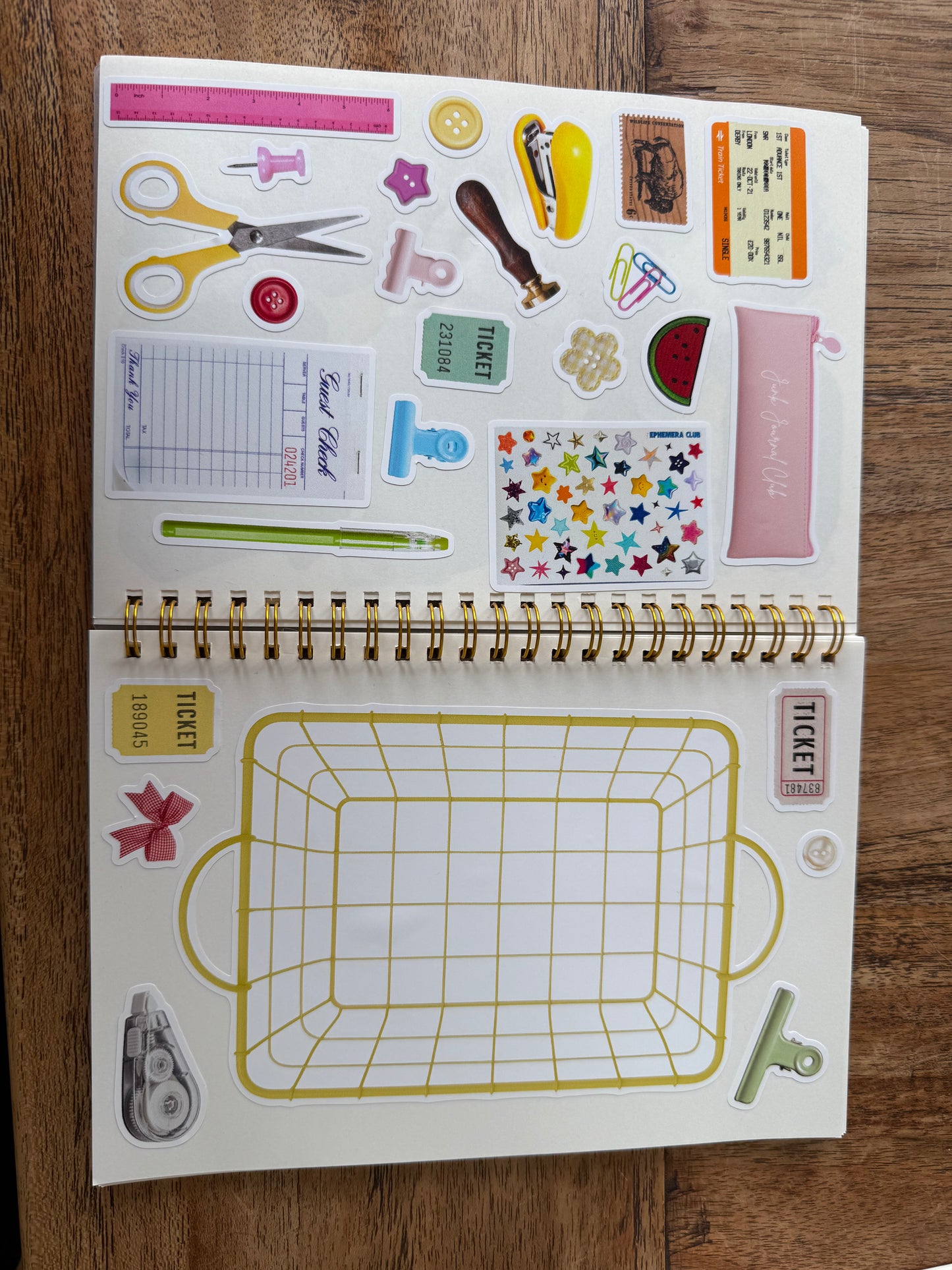 Large Craft Basket Sticker Sheet