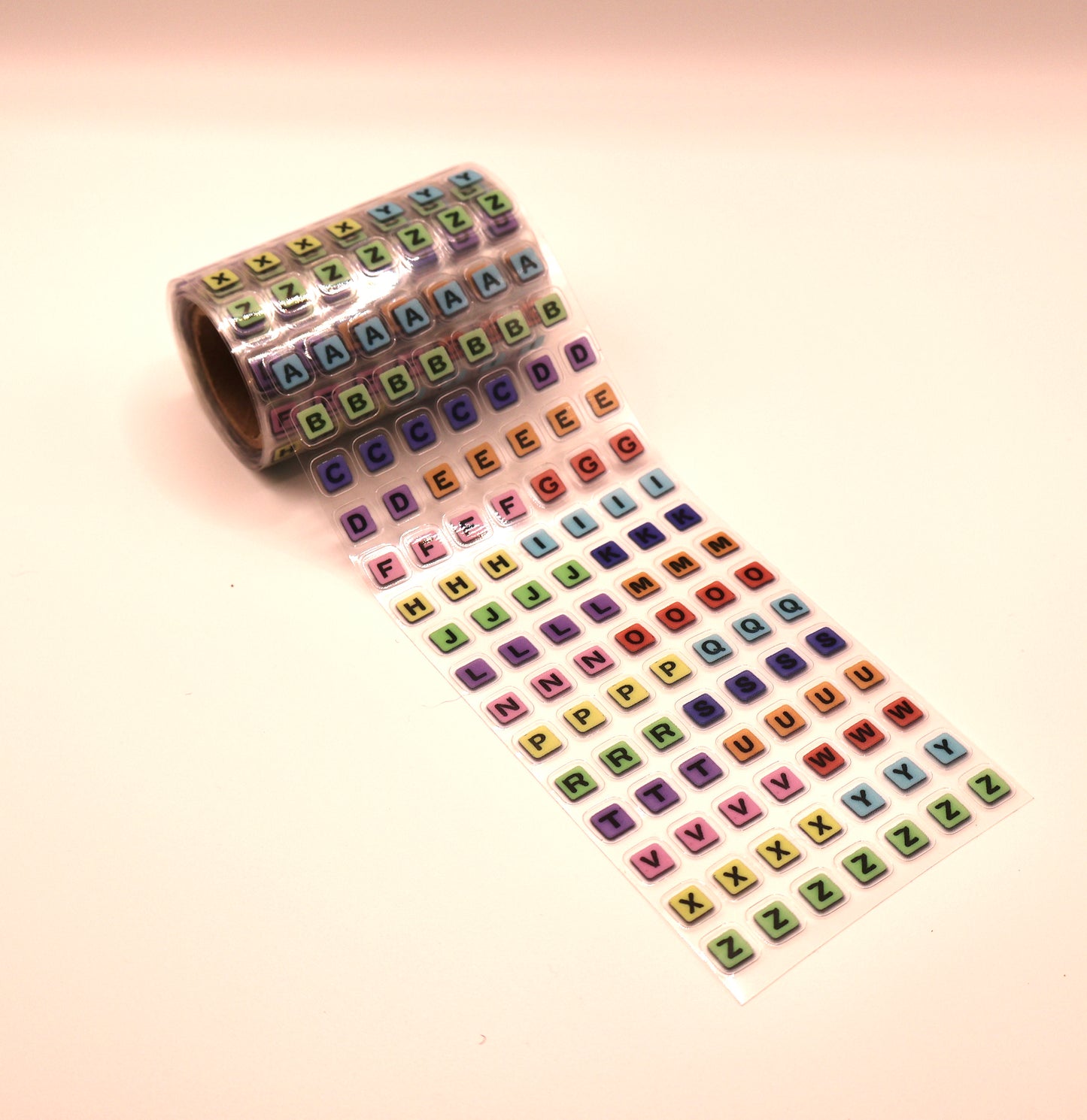 Colorful Beads Alphabet PET Tape