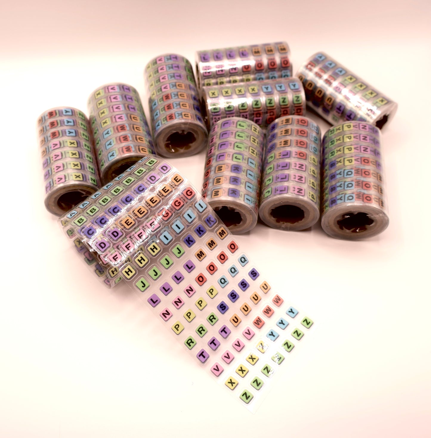 Colorful Beads Alphabet PET Tape