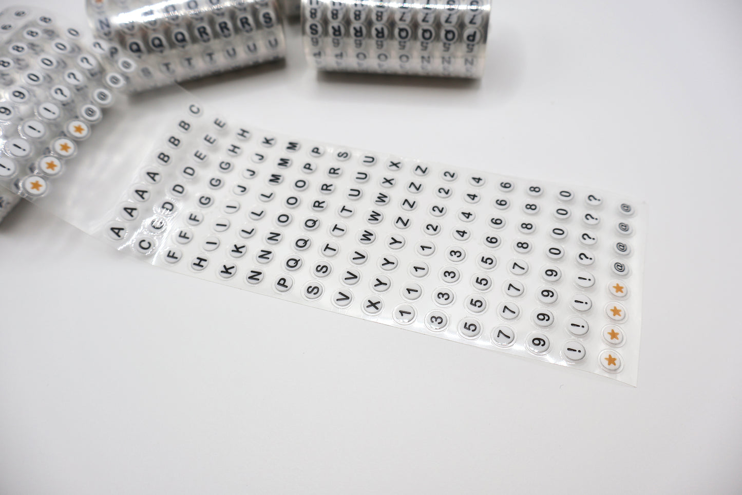 Tiny Letter Beads Alphabet PET Tape