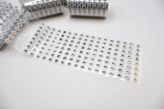 Tiny Letter Beads Alphabet PET Tape