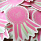 Crafty Girl Award Ribbon Sticker