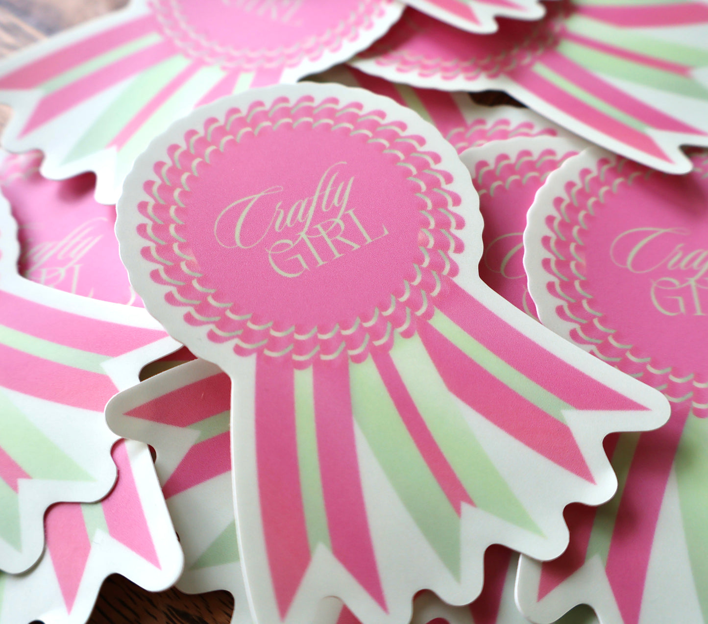 Crafty Girl Award Ribbon Sticker