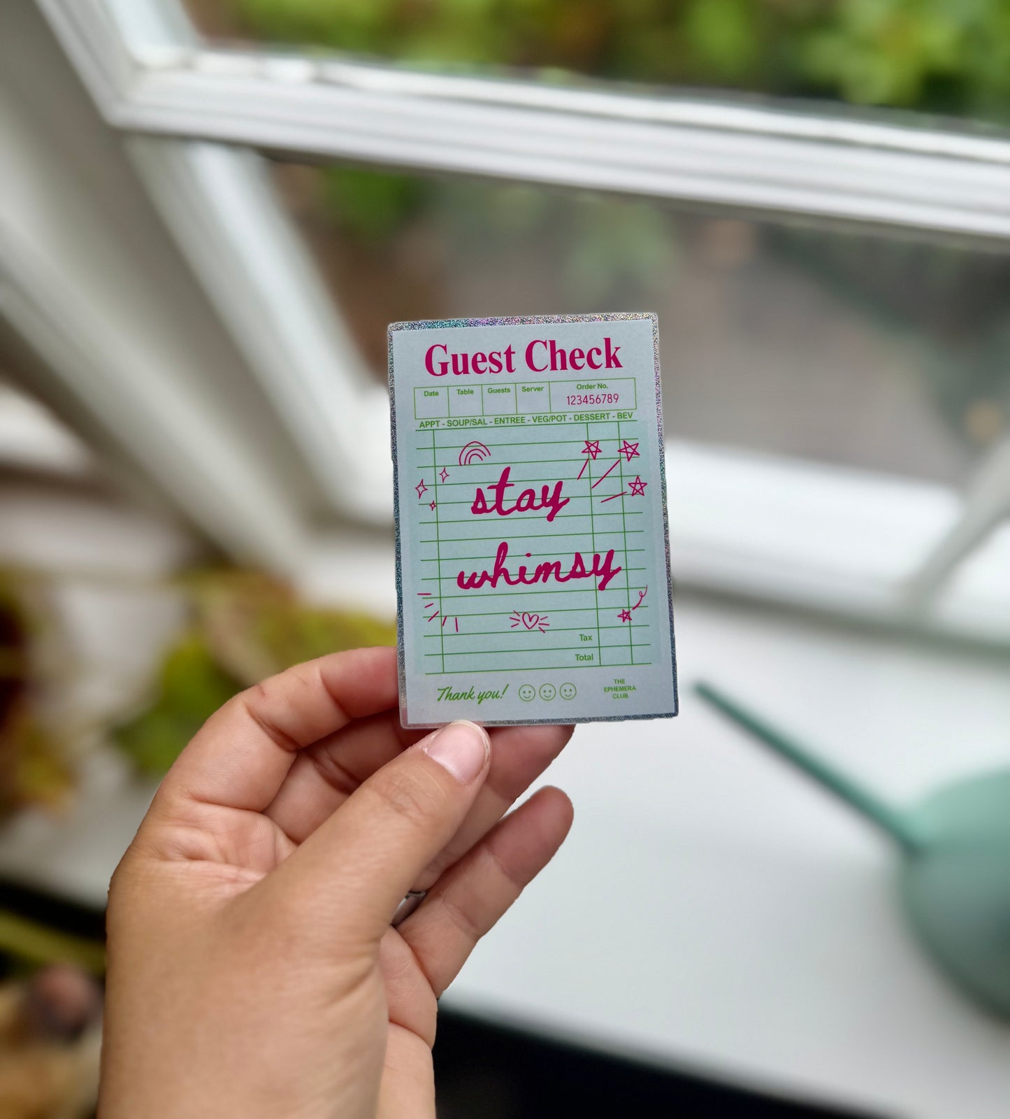 Stay Whimsy Guest Check Sticker
