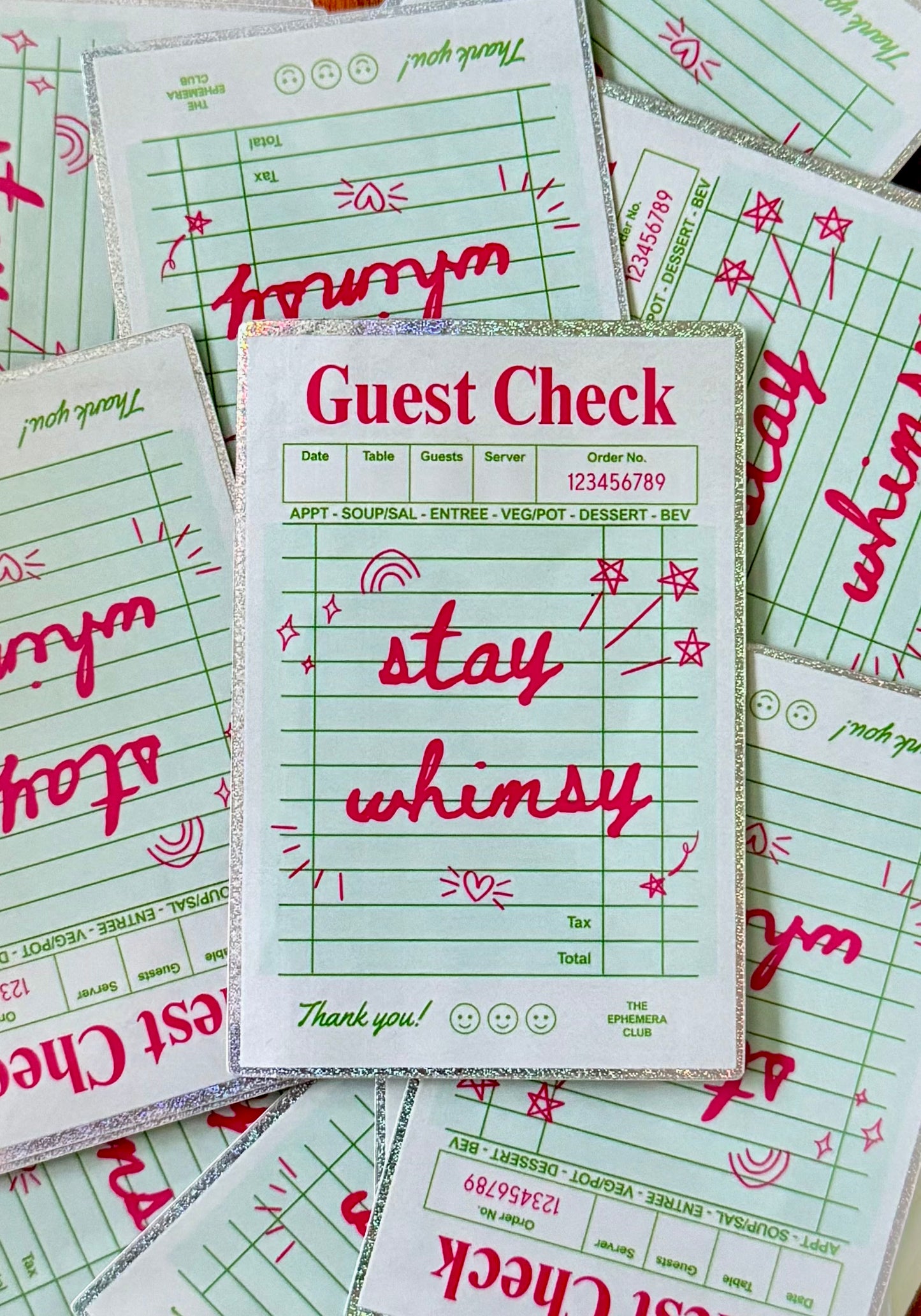 Stay Whimsy Guest Check Sticker